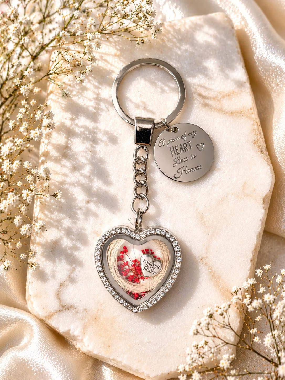 Heart Locket Keychain